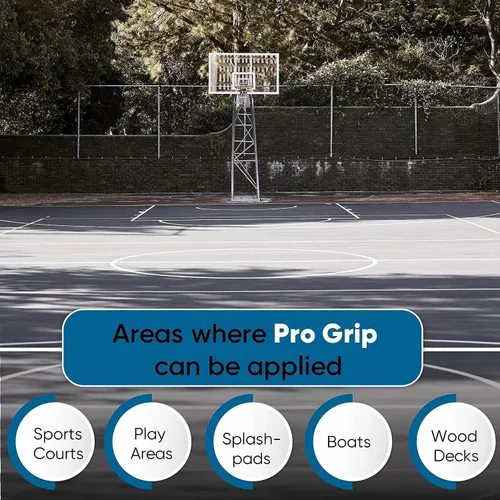 Vista 7 de Pro Grip - Revestimiento en aerosol antideslizante de goma (galón, negro) para cubiertas, pisos, barcos y canchas, pintura de goma antideslizante