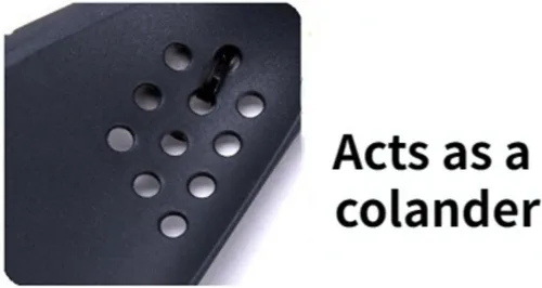 Vista 2 de Uni-tool - Utensilios de cocina de silicona 5 en 1, cuchara ranurada, girador, herramienta de corte, cuchara sólida y espátula en uno para cocina