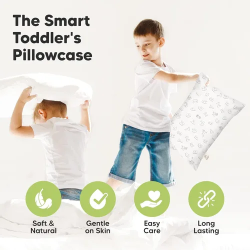 Vista 6 de KeaBabies Funda de almohada para niños pequeños de 13 x 18 pulgadas, funda de almohada de algodón orgánico para niños, niñas, funda de algodón suave