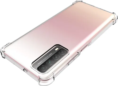 Vista 4 de USTIYA Funda para Huawei Y7A y P Smart 2021 Funda Transparente TPU Cuatro Esquinas Funda Protectora Transparente Suave Funda