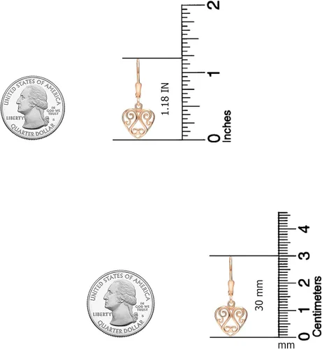 Vista 3 de LeCalla Aretes colgantes de plata de ley 925 Aretes colgantes ligeros italianos para mujer