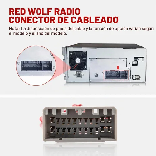Vista 3 de RED WOLF Reemplazo de arnés de cable de instalación de radio con adaptador de antena para Jeep 2003-2007, Dodge ram 2002-2007, Chrysler 2000-2007