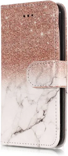 Vista 4 de Areall - Funda protectora completa para iPod Touch de 7ª/6ª/5ª generación, funda protectora completa para iPod Touch 5/6/7, color oro rosa y blanco