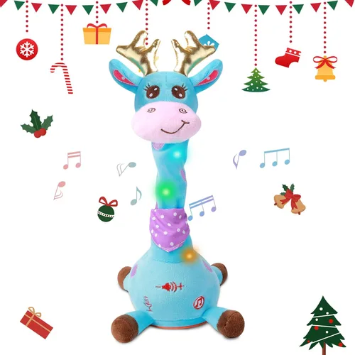 Vista 15 de LUKETURE Peluche de nutria respiratoria con movimiento rítmico, luz nocturna suave y ruido blanco, compañero de peluche calmante para relajación