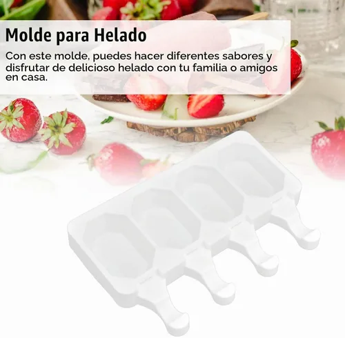Vista 2 de Herramienta de helado, herramienta de barra de hielo de silicona multirejilla, a prueba de calor, reutilizable, herramienta para hacer helados
