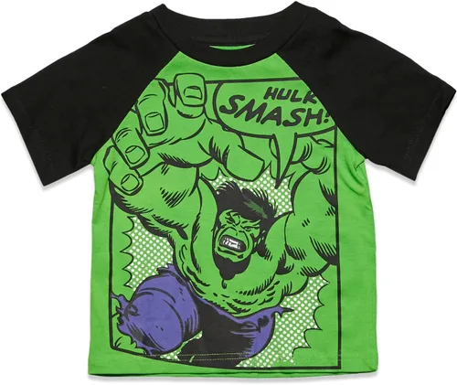 Vista 4 de Marvel 4 Pack Athletic T-Shirts Toddler to Big Kid Sizes (2T - 18-20)