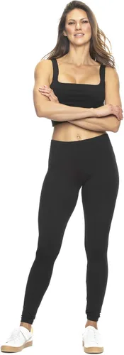 Vista 5 de Felina Velvety Soft Lightweight Leggings Moisture Wicking Yoga 6 Pack Negro