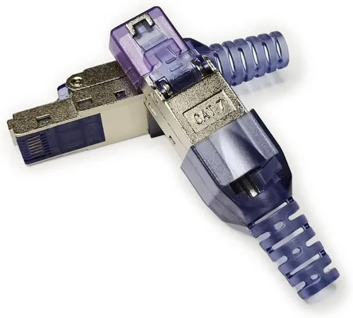 Vista 7 de Caja de conexiones Ethernet, conector de empalme a tope de cable de red CAT6A/CAT6E/CAT6/CAT5E/CAT5E/CAT5, terminal de tipo perforado blindado sin
