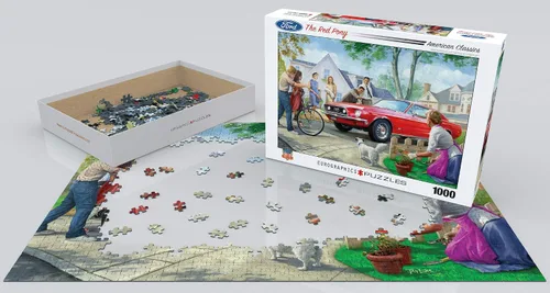 Vista 3 de EuroGraphics The Red Pony by Nestor Taylor - Rompecabezas de 1000 piezas, color blanco