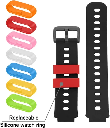 Vista 5 de cobee Correas de silicona para reloj, 10 piezas de correas de reloj, anillos de sujeción de repuesto para correa de reloj, correa de reloj, correa