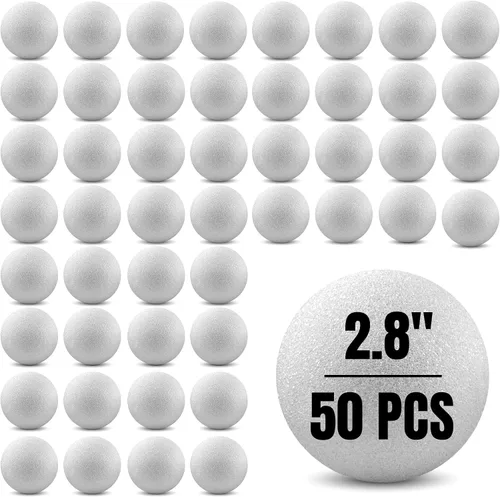Vista 10 de Hygloss Bolas redondas de espuma para manualidades 6 piezas de espuma blanca de 3.8 pulgadas (XPS) para artes, pequeñas bolas de espuma