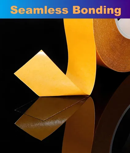 Vista 4 de Cinta adhesiva ultrafina de doble cara de 1/2 pulgada por 66 pies, cinta adhesiva de dos lados con adhesivo transparente, para manualidades, álbumes