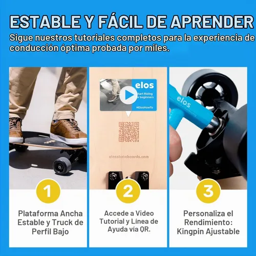 Vista 5 de Elos Mini Cruiser Skateboards Regalos para adolescentes, hombres, principiantes, adultos, niños - Ligero, portátil y duradero de madera para Negro