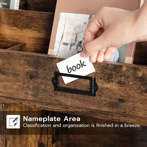 Vista 7 de HOOBRO Estantería para niños, organizador de almacenamiento para juguetes, estantería para niños, 5 compartimentos y 3 estantes de 3 niveles
