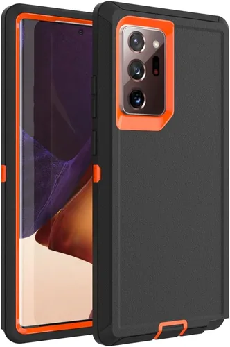 Vista 30 de Funda WOGROO para Galaxy Note 8, funda protectora resistente a caídas y golpes de grado pesado y resistente para Samsung Galaxy Note 8, Negro+Naranja