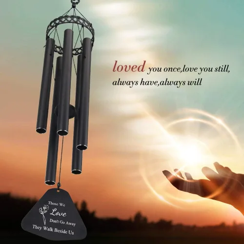 Vista 5 de ASTARIN Campanillas de viento conmemorativas para la pérdida de un ser querido, personalizadas, en memoria de campanillas de viento como regalos