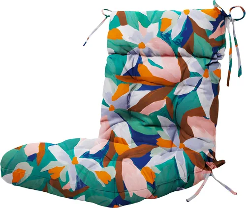 Vista 12 de ARTPLAN Cojín floral Adirondack de 44 x 21 x 4 pulgadas de mimbre para Azul (Blue Bamboo)