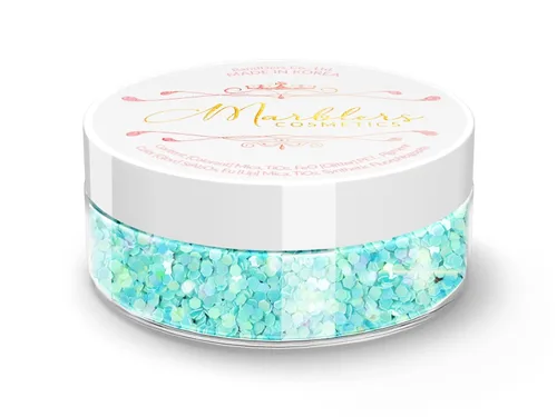 Vista 214 de MARBLERS Polvo de mica natural grueso [perla azul acero] 0.11 onzas (0.11 oz) altamente pigmentado no tóxico, vegano, libre de crueldad animal