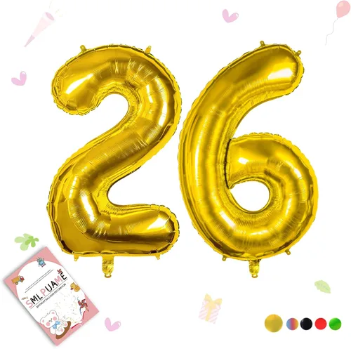 Vista 10 de Globos grandes de 40 pulgadas de números del 0 al 9, globos numéricos para decoración de fiesta de cumpleaños, globos de helio de aluminio