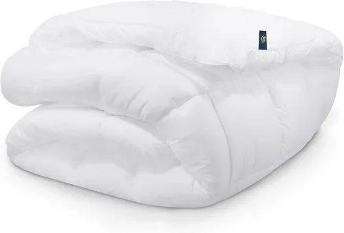 Vista 5 de SERTA Down Illusion - Cubrecolchón suave hipoalergénico de 2 pulgadas con parte superior de almohada, ajuste simple, individual, color blanco
