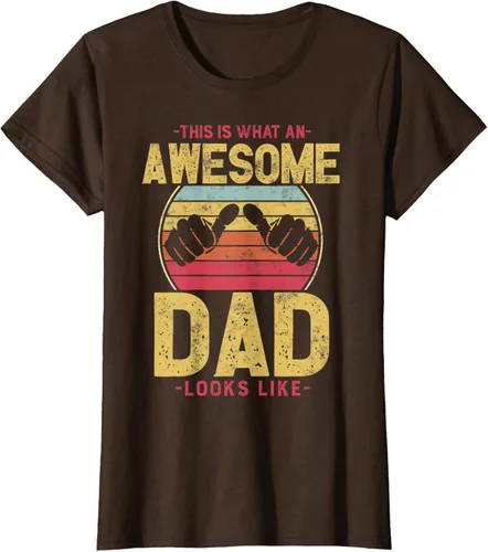 Vista 17 de This is what a awesome dad looks like T-Shirt, Negro