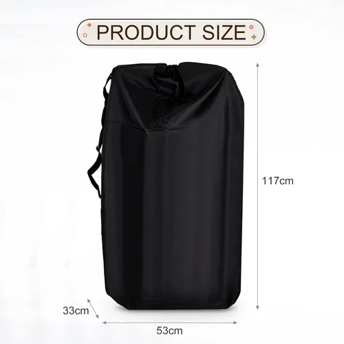 Vista 2 de LIHAO Bolsa de viaje para cochecito, bolsa de control de puerta para asiento de automóvil, bolsa de transporte de viaje impermeable, 600D Oxford