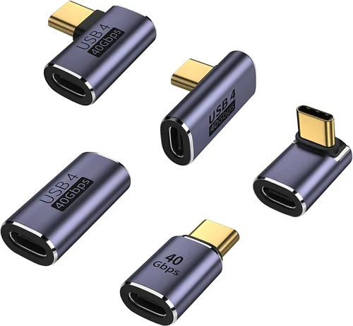 Vista 11 de AreMe - Paquete de 2 adaptadores USB C macho a hembra, color morado