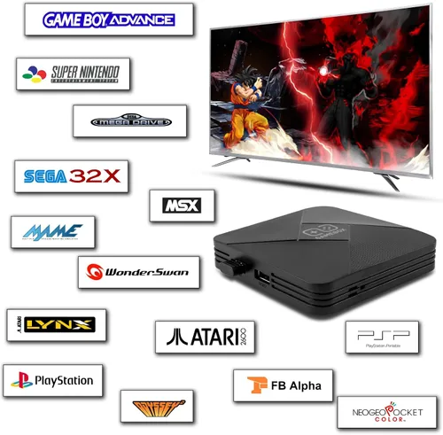 Vista 5 de Consola de videojuegos retro inalámbrica 64G 3000 juegos consola clásica de videojuegos con 2 controladores inalámbricos para salida HD de TV 4K