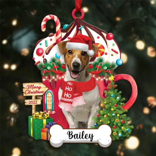 Vista 32 de Amantes de los perros de Navidad – Navidad de perros disponibles para muchos perros Shi Tzu – Adorno con forma personalizada, adorno de Navidad