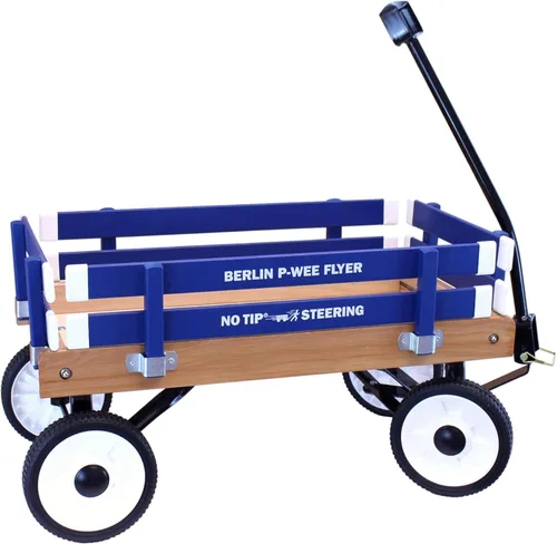 Vista 3 de AmishToyBox Berlin P-Wee Wagon - Modelo F257 - Amish fabricado en Ohio, Estados Unidos (azul)