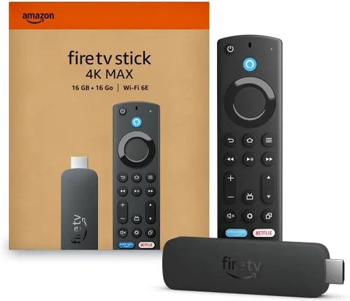 Vista 2 de Dispositivo de streaming Amazon Fire TV Stick 4K Max, compatible con Wi-Fi 6E, TV gratis y en vivo sin señal de cable o satélite