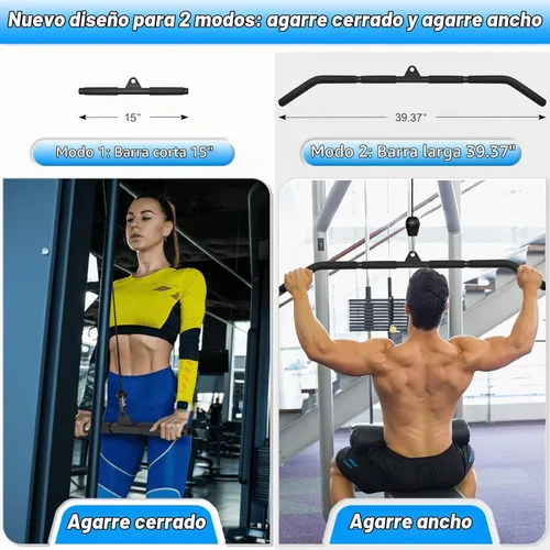 Vista 2 de Fitness Cable Pulley System, Gym LAT and Lift Pulldown Machine Attachments, Home Workouts Equipments for Biceps Triceps Shoulder Arm Curl Forearm