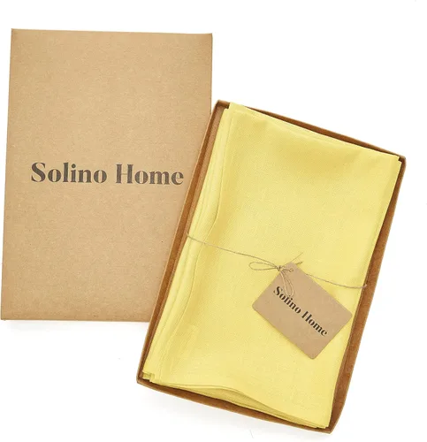 Vista 68 de Solino Home Juego de 4 manteles individuales blancos de 100 % lino puro de 14 x 14 pulgadas para invierno, San Valentín, primavera, Pascua, Fete