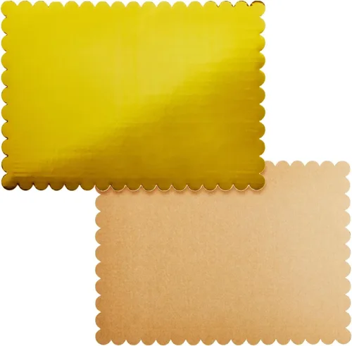 Vista 7 de Sparkle and Bash Tabla rectangular para tartas, 10 x 14 pulgadas, color dorado, paquete de 12 unidades, para cupcakes y bases de lámina dorada