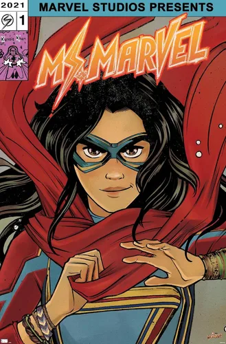 Vista 12 de Trends International Marvel Ms. Marvel - Póster de pared de cómic, 22.4 pulgadas de largo x 14.7 pulgadas, versión enmarcada en madera de granero