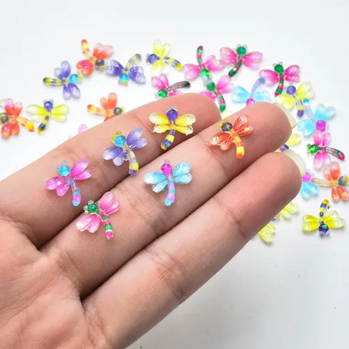 Vista 15 de 50 piezas de mini mariposas para manualidades, miniaturas de casa de muñecas, mini cosas de resina, mini mariposas diminutas para jardín de hadas