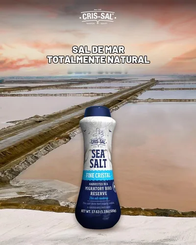 Vista 2 de Cris Sal Gourmet - Sal marina de cristal fino, 17.63 oz
