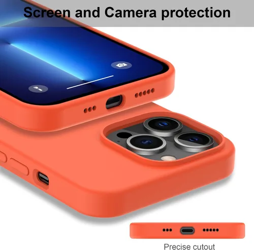 Vista 3 de DEENAKIN Funda compatible con iPhone 13 Pro con protector de pantalla, funda protectora de goma de gel de silicona suave y flexible, ajuste delgado