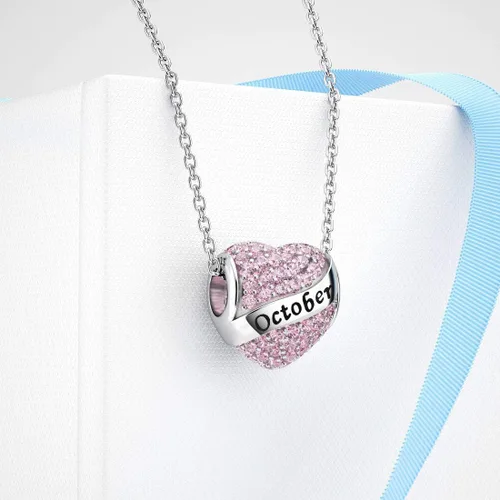 Vista 4 de Abalorio Dalaran de plata de ley 925 con forma de corazón, para brazalete, feliz cumpleaños, para mujer