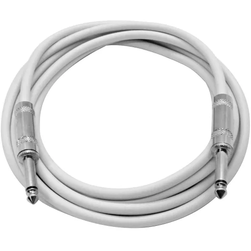 Vista 2 de Seismic Audio - SASTSX-10White-6PK - Paquete de 6 cables de conexión TS blancos de 10 pies de 1/4 pulgadas - Cables de conexión de audio profesional