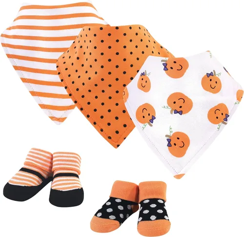Vista 215 de Hudson Baby Conjunto de babero y calcetines unisex de algodón para bebé