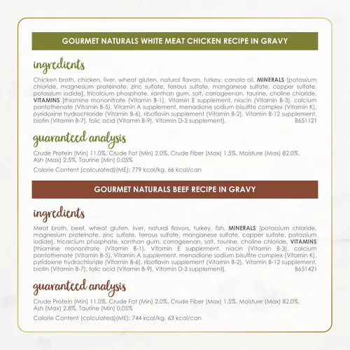 Vista 7 de Purina Fancy Feast Gourmet Naturals - Paquete surtido de alimentos húmedos para gatos, colección de aves de corral y carne de res