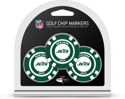 Vista 18 de Team Golf Tamaño de fichas de póquer de la NFL con marcadores de esmalte de doble cara más pequeños