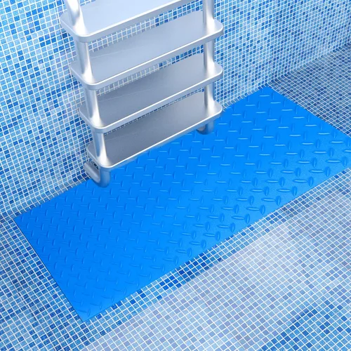 Vista 6 de DECOHS Alfombra de escalera de piscina, 9 x 36 pulgadas, antideslizante, alfombrilla protectora para piscina sobre el suelo, escaleras, escaleras