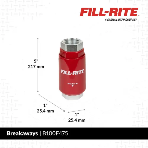 Vista 2 de Fill-Rite Fill-Rite B100F475 - Separador hembra no reconectable, 1 pulgada