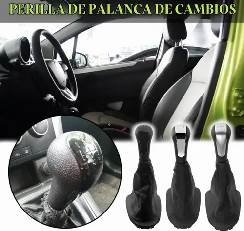 Vista 3 de Pomo de palanca de cambios manual para coche, palanca de cambios de coche, nivel de cabeza para Chevrolet Spark 2011 2013 2014 2015 2016 Negro claro