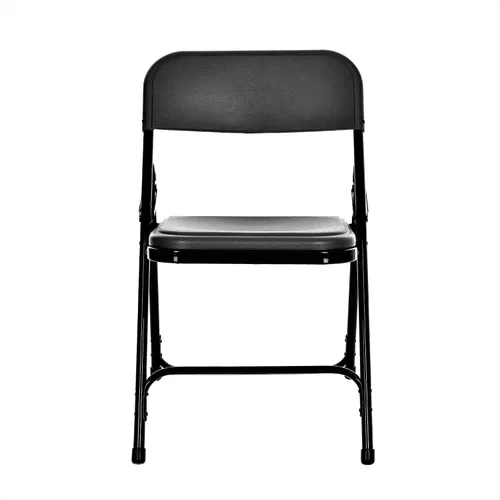 Vista 4 de OEF Furnishings OEF810 OEF800 Series Silla plegable de plástico ligero (asiento negro, marco negro, paquete de 4)