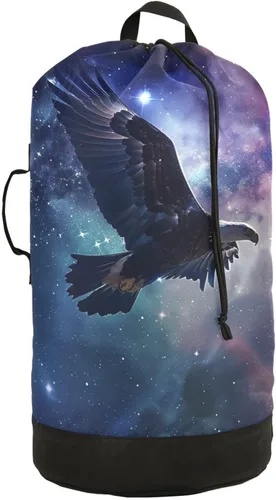 Vista 18 de Mochila para lavandería, cesta extra grande resistente para ropa sucia, correas ajustadas para campamento, universidad, gimnasio, hotel, hogar, 29.3