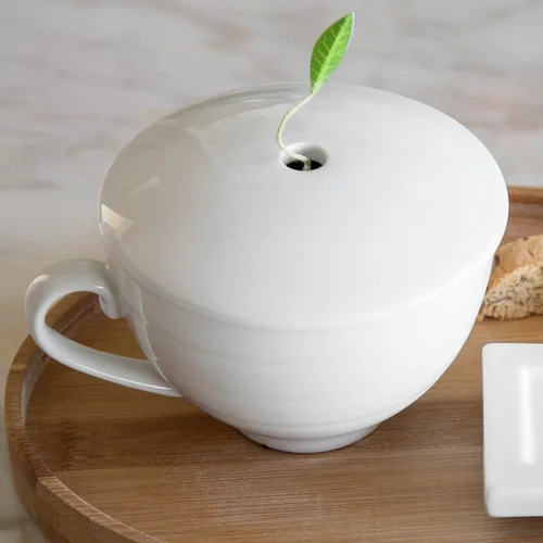 Vista 6 de Tea Forte Juego de iniciación de especias de calabaza, caja de presentación pequeña + taza de café, juego de regalo con infusor de té con taza
