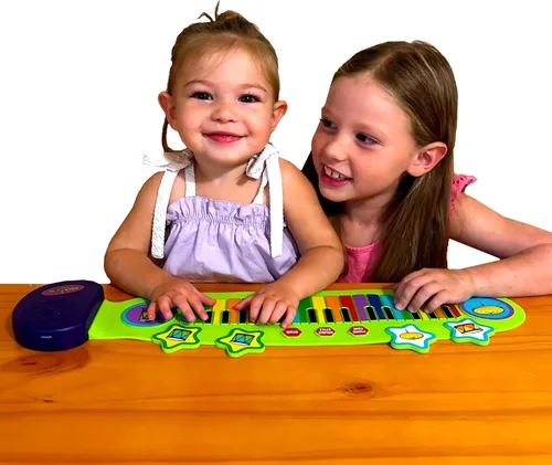 Vista 5 de MUKIKIM Jr Piano and Drum Duo - Piano flexible portátil y almohadilla de batería juguete para niños a partir de 3 años. Juego educativo